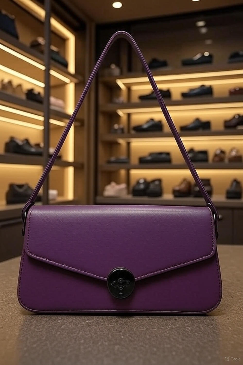 Luxe Purple Shoulder Bag