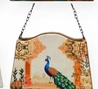 Peacock Embroidered Handbag